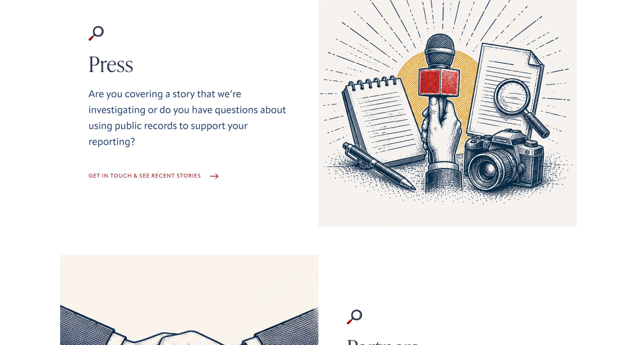 American Oversight press section illustration