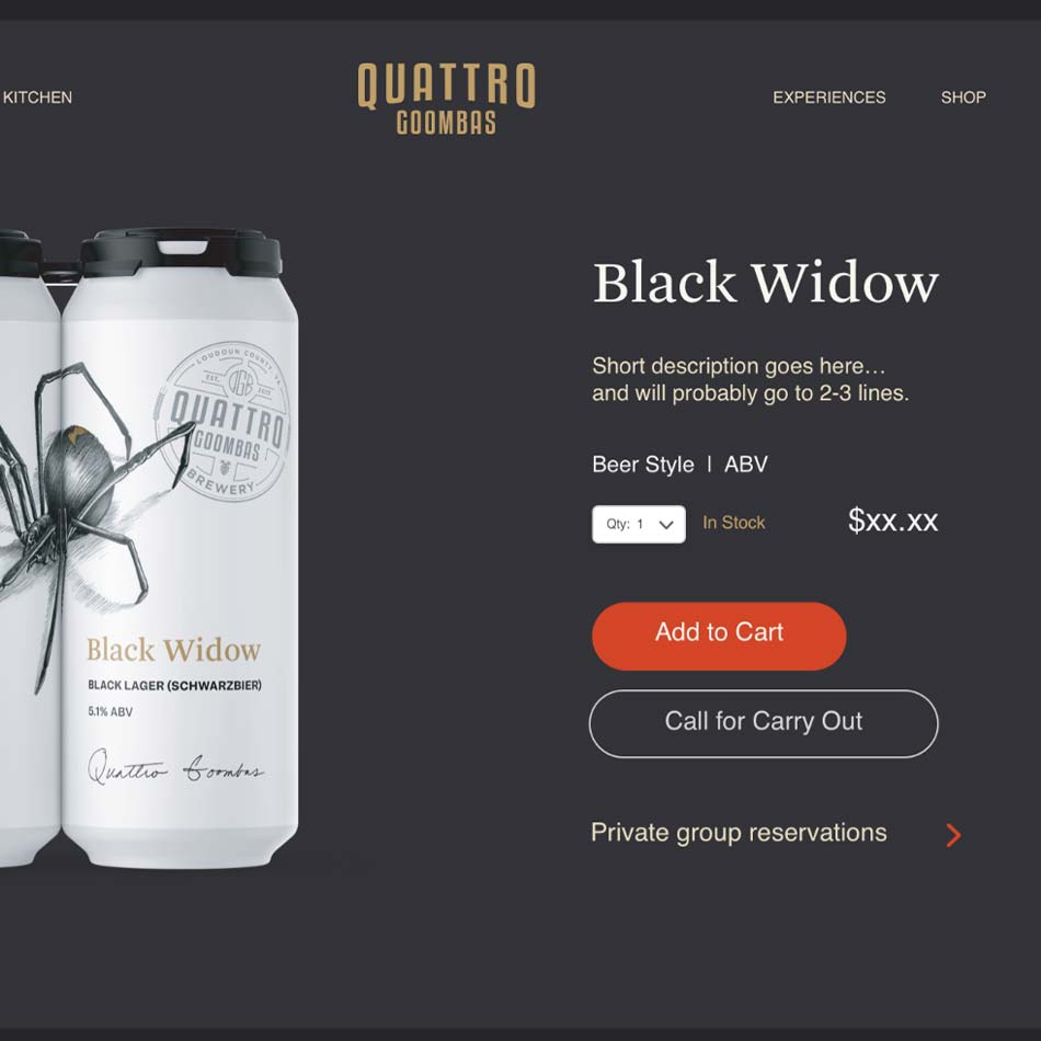 Quattro Goombas Branding & Website