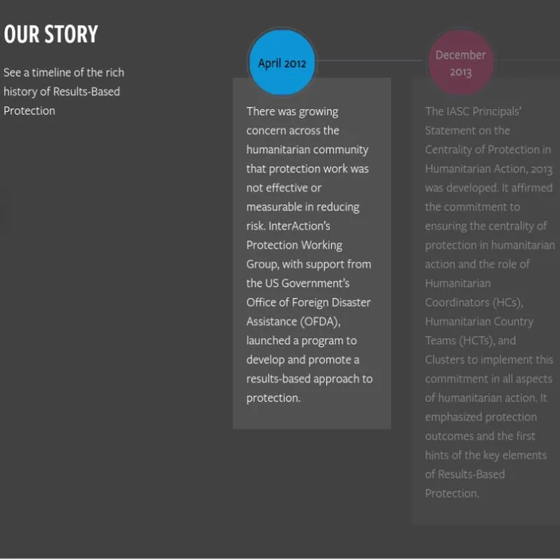 Results-Based Protection website design close-up