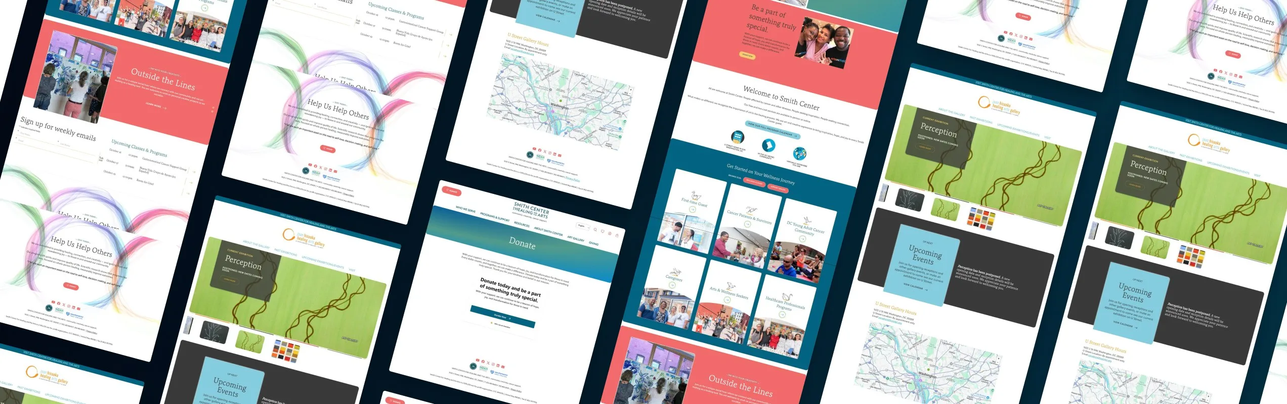 Smith Center website design montage